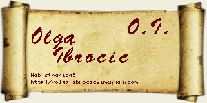 Olga Ibročić vizit kartica